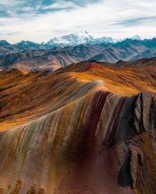 Palcoyo Photos - Photo of Rainbow Mountain and Snowy Peak