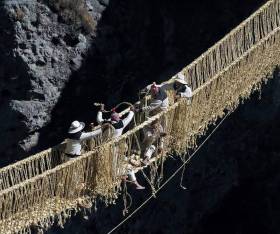 Fotos Qeswachaka - Tejido y elaboración del Puente