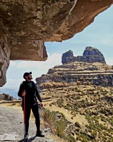 Waqra Pukara Photos - Photo of a traveler climbing the mountain